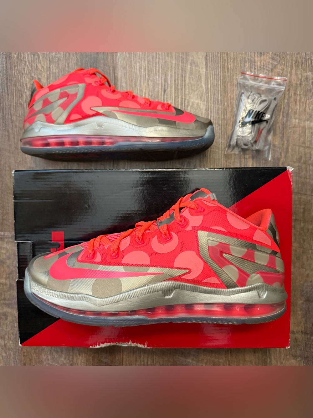 Nike LeBron 11 XI Low Maison Collection Polka Dots Hyper Punch